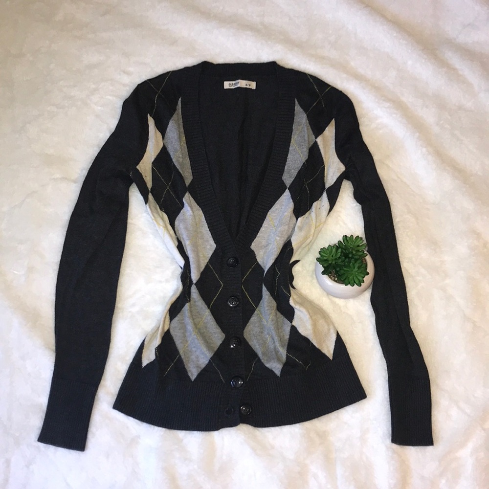 Argyle old navy cardigan